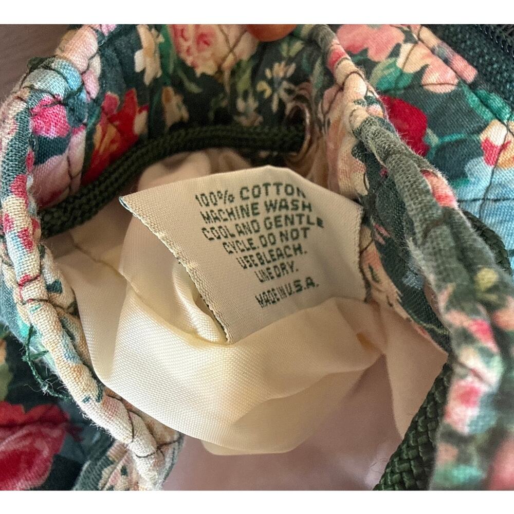 Vera Bradley Sling Bag in Springtime Green Floral Large Retired Vintage - Picture 8 of 9